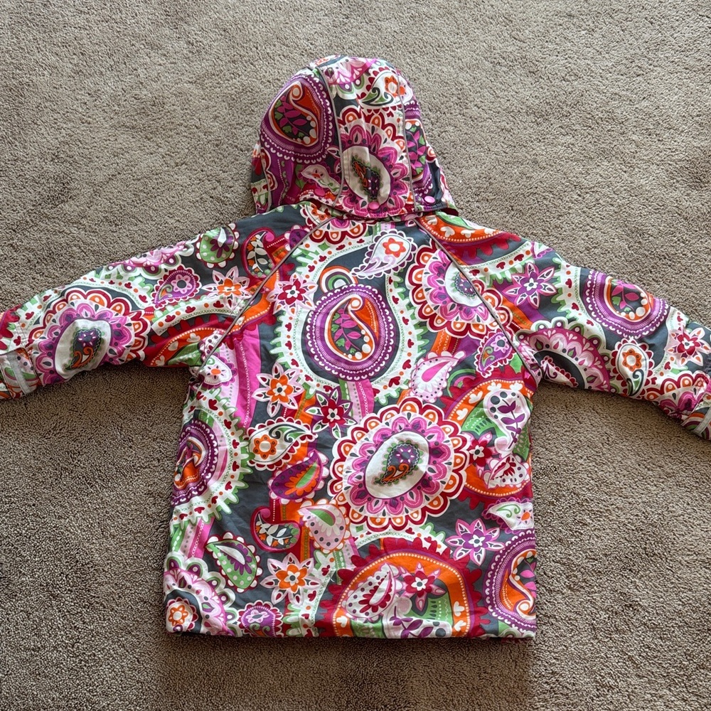 Hanna Anderson Colorful Paisley Kids Hooded Jacket 5T - Picture 9 of 9